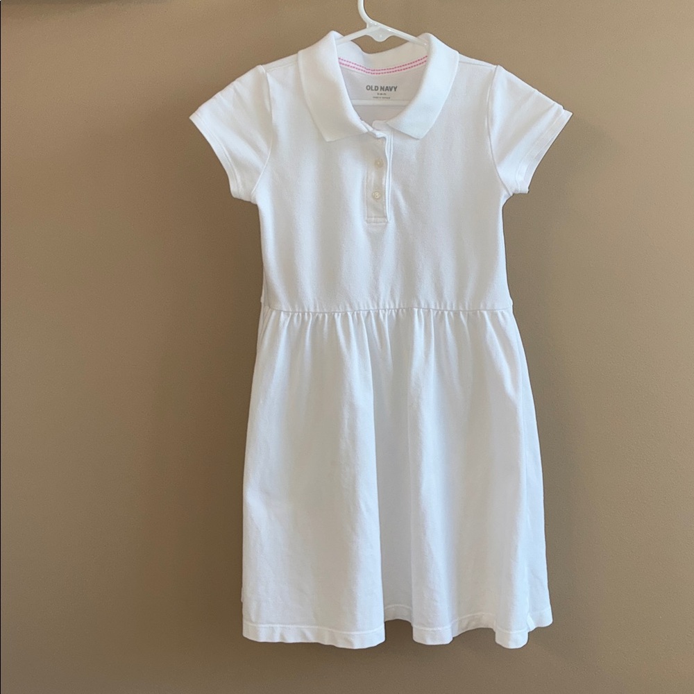 Old Navy Girls’ White Pique Polo Dress
